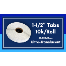 1-1/2" Ultra Translucent Tabs - 10K/Roll