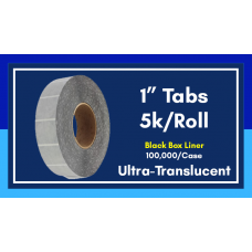 1" Ultra Translucent BB Tabs - 5K/Roll