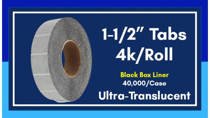 1-1/2" Ultra Translucent Tabs - 4K/Roll